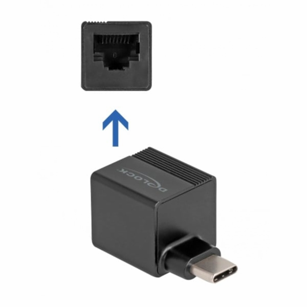 Adaptér USB 3.2 Gen 1 mini, USB-C samec > RJ-45 samice