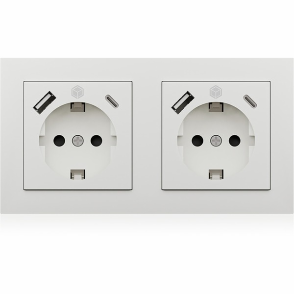 Sada zásuvek pod omítku IB-MPS4200W-PD, s funkcí nabíjení...