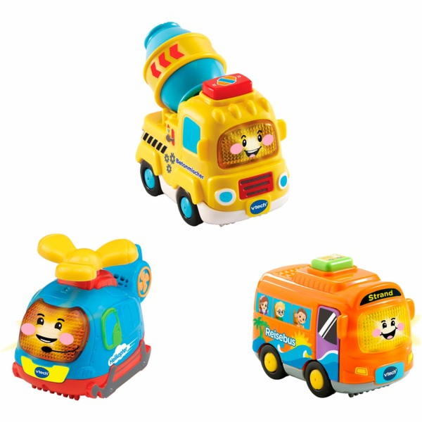 Tut Tut Baby Flitzer - sada 3 kočárků, vrtulník, míchačka...