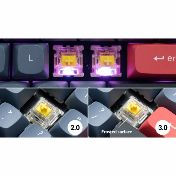 Sada přepínačů Gateron G Pro 3.0 Silver, klíčový přepínač