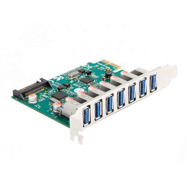 Karta PCI Express x1 do 7 x externí zásuvky USB 5 Gbps Ty...