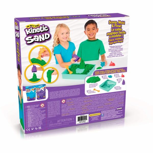 Spin Master Kinetic Sand - Sandbox Set zelený, hrací písek