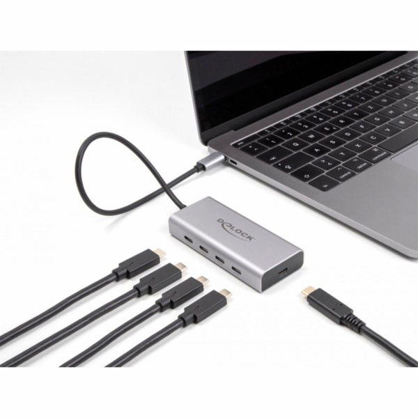 DeLock USB 10 Gbps USB Type-C Hub se 4 x USB Type-C + 1 x...
