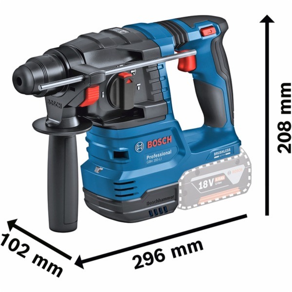 Aku vrtačka s příklepem GBH 18V-22 Professional solo, 18V