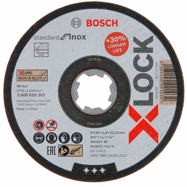 Řezný kotouč X-LOCK standard pro Inox, O 125 mm