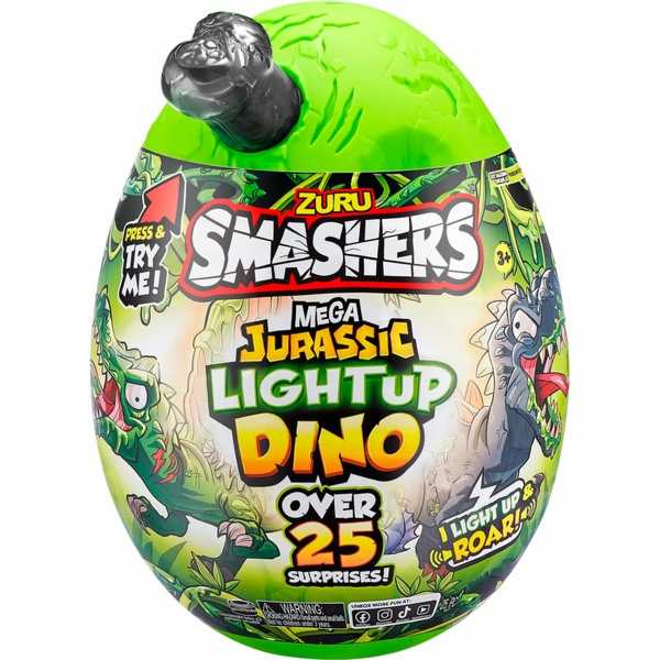 ZURU Smashers - Jurassic Light Up Dino Egg Series 1, figu...