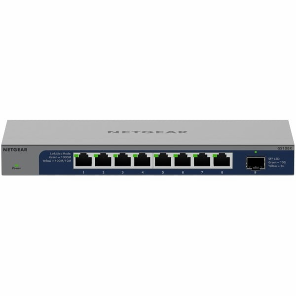 Netgear GS108X UNM/8x1G/1x10Gb SFP+, přepínač