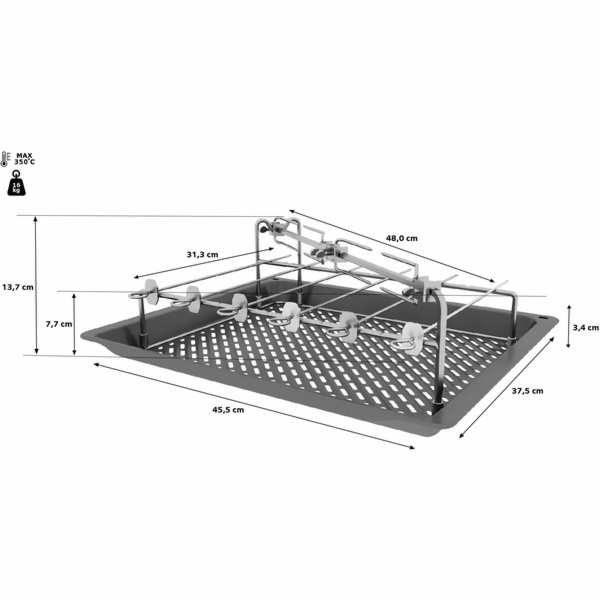 Neff Air Fry grilovací sada Z11CG10X1, plech na pečení