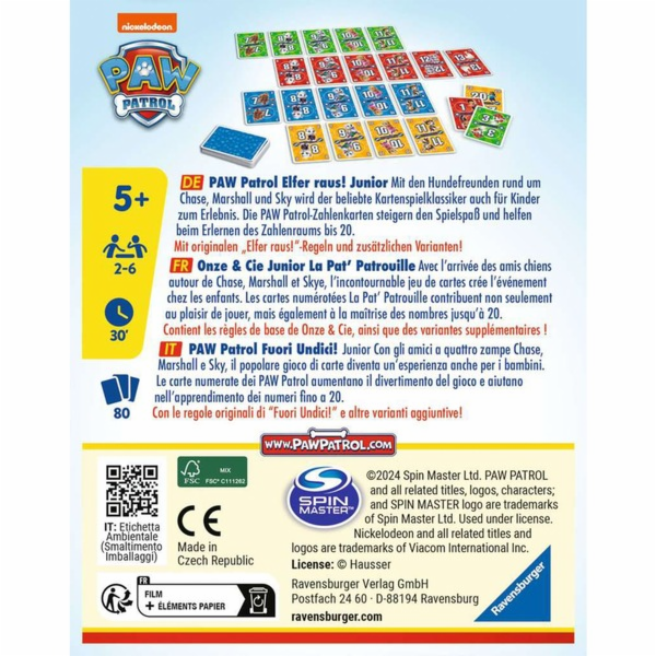 Ravensburger PAW Patrol 911 venku! Junior, karetní hra