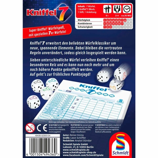 Schmidt Spiele Kniffel 7, hra v kostky