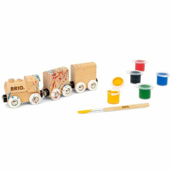 Dřevěný vláček BRIO World na malování, autíčko
