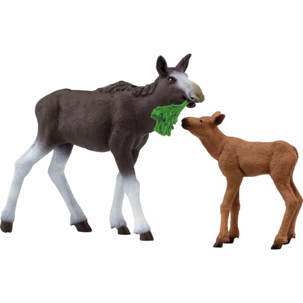 Schleich Schleich Wild Life losí kráva s teletem, figurka...