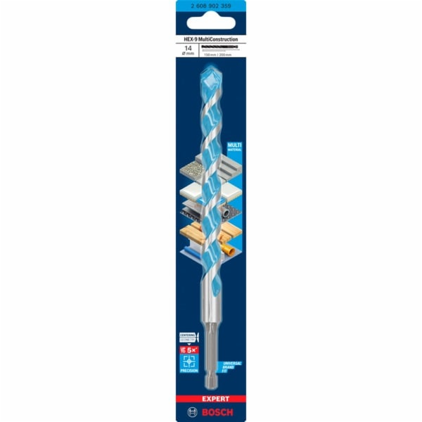 Vrták Bosch Expert HEX-9 MultiConstruction, O 14mm