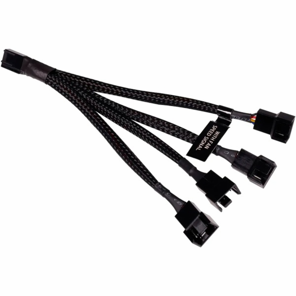 Alphacool Y-kabelový rozbočovač 4-pin na 4x 4-pin PWM, 15cm