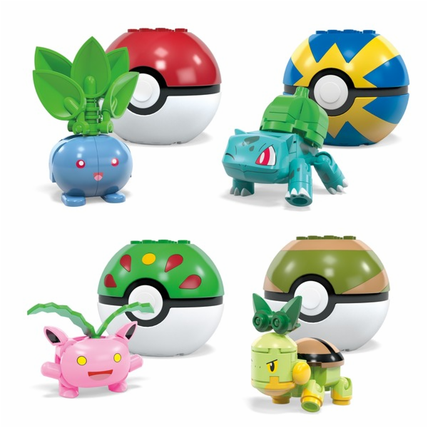Mattel Pokémon 4 Sady Pokémonů rostlinného typu, Stavební...