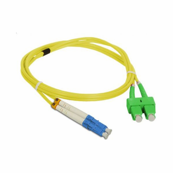 Propojovací kabel SM SC/APC-LC duplex 9/125 5,0m ALANTEC