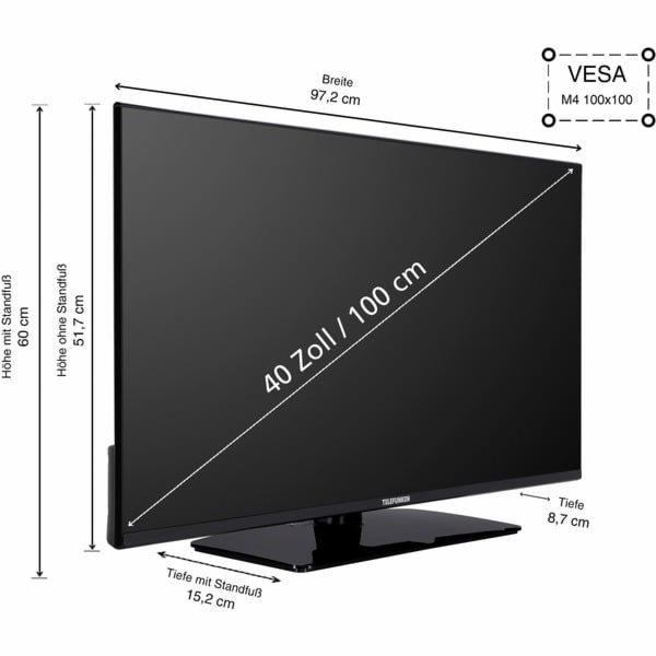 Telefunken XF40AN750M, LED televize
