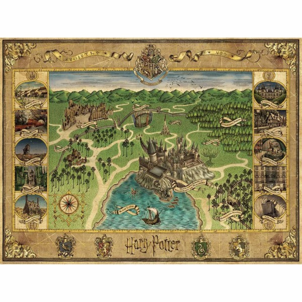 Puzzle Ravensburger mapa Bradavic
