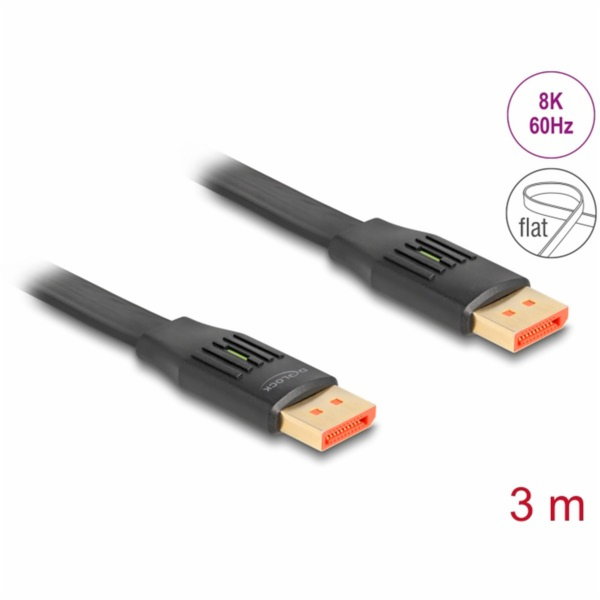 Plochý kabel DeLOCK DisplayPort 8K 60Hz