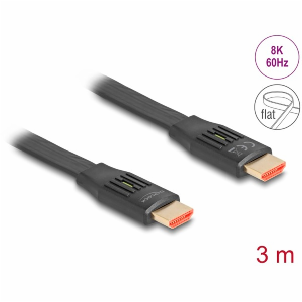 DeLOCK vysokorychlostní páskový kabel HDMI 48 Gps 8K 60Hz