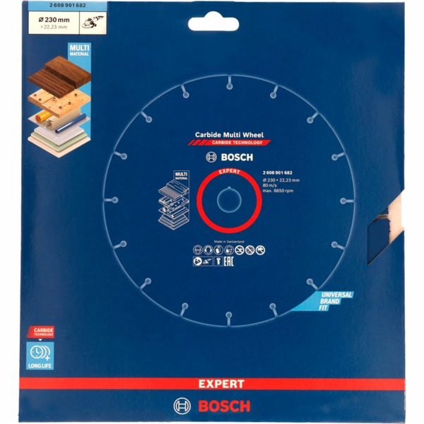 Bosch EXPERT Carbide MultiWheel řezací kotouč, O 230 mm