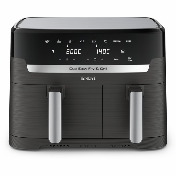 Dvojitá fritéza Tefal Fry & Grill EY905B, horkovzdušná fr...