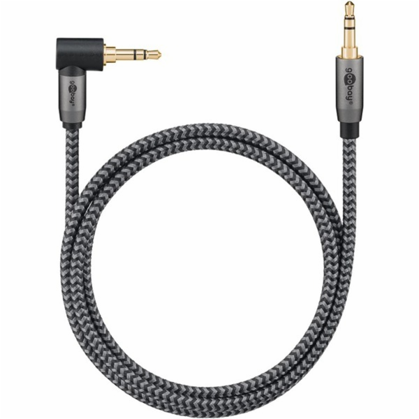 goobay Plus Audio propojovací kabel AUX 3,5mm stereo, 90°