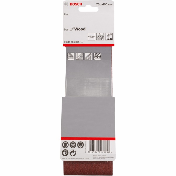 Sada brusných pásů Bosch X440 Best for Wood and Paint, 75...