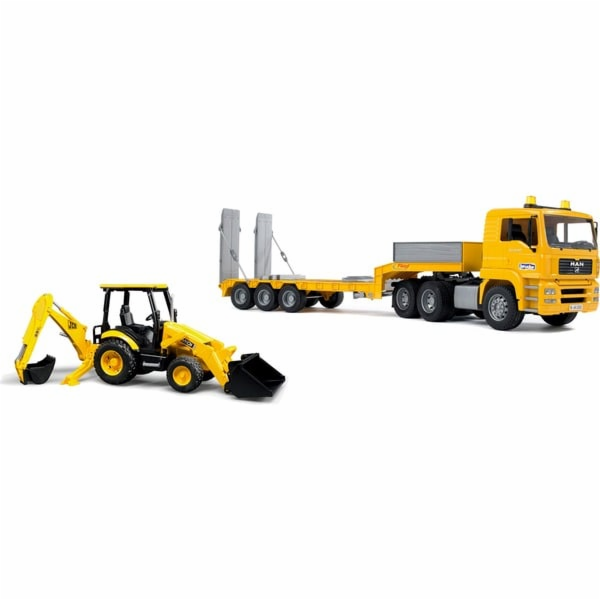 bratr podvalník MAN TGA s rýpadlo-nakladačem JCB MIDI, mo...