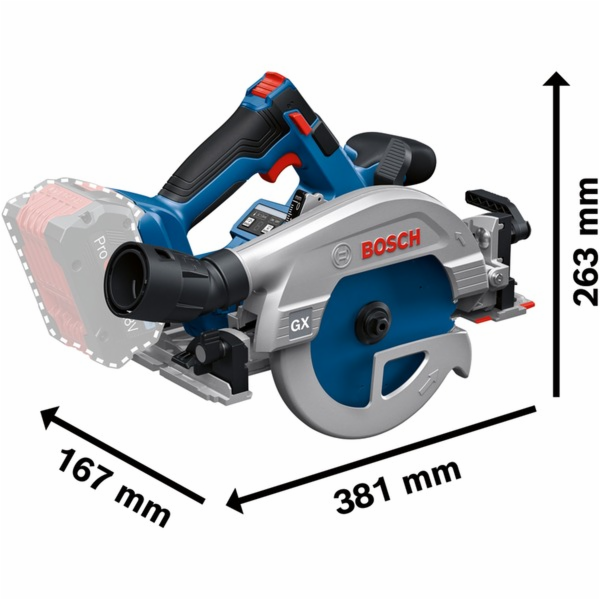 Aku okružní pila Bosch GKS 18V-57-2 GX Professional solo,...