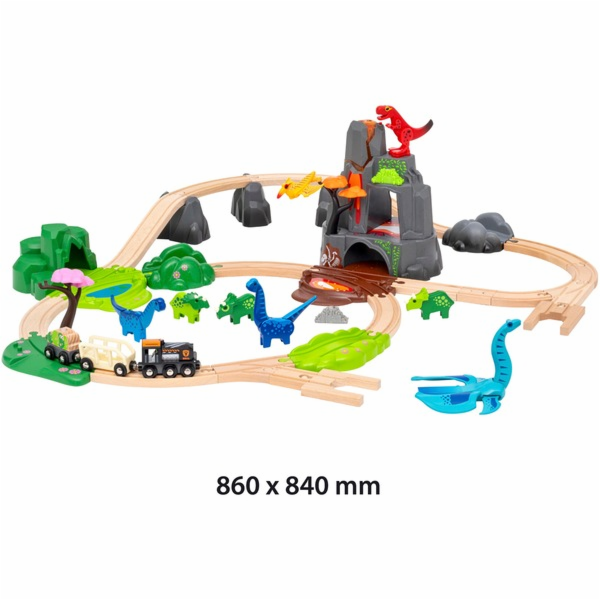 BRIO World Dinosaur Deluxe Set, dráha