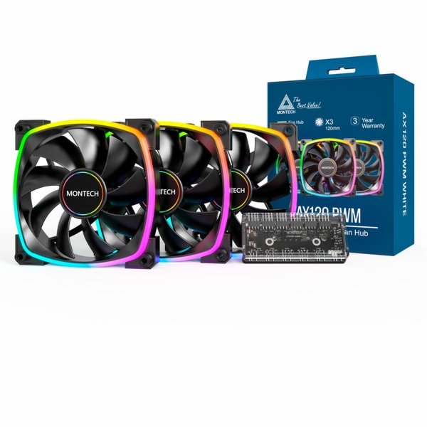 Montech AX120 PWM 120x120x25, skříňový ventilátor