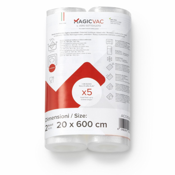 MagicVac 2 Vacuum sealing film rolls 20 cm x 6 m