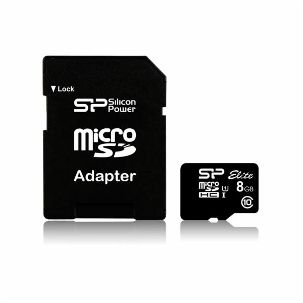 Silicon Power Elite 8GB microSDHC UHS-I  paměť flash Tříd...