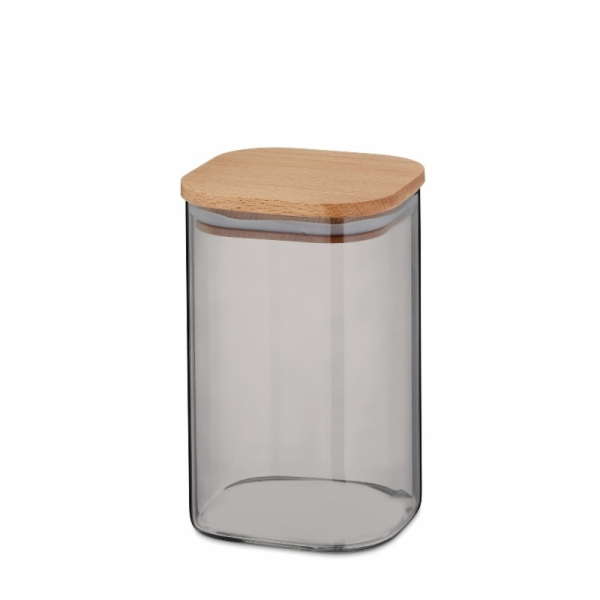 Dóza skladovací sklo / dřevo NEA 1,5 l KL-10778