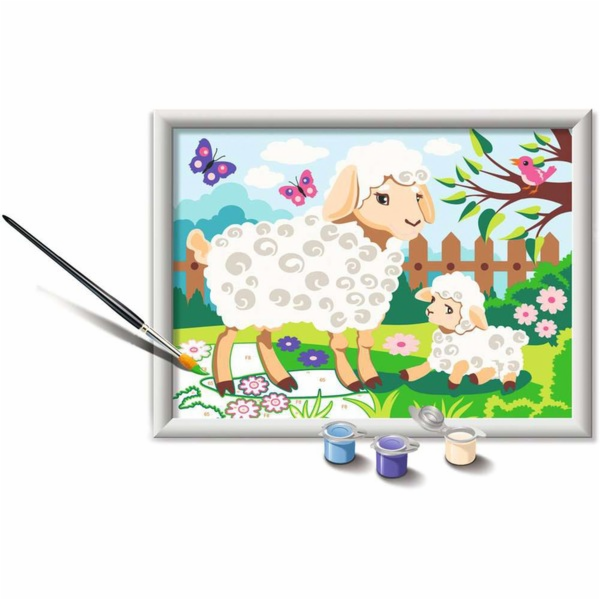 Ravensburgerův obraz podle čísel - ovečka s jehněčím