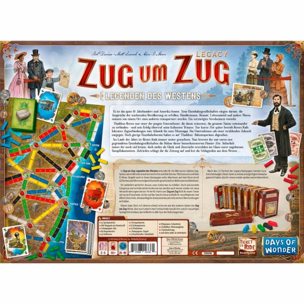 Asmodee Ticket to Ride Legacy: Legends of the West, desko...