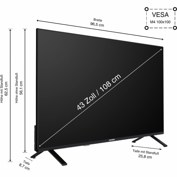 Telefunken XF43TO750S, LED televize