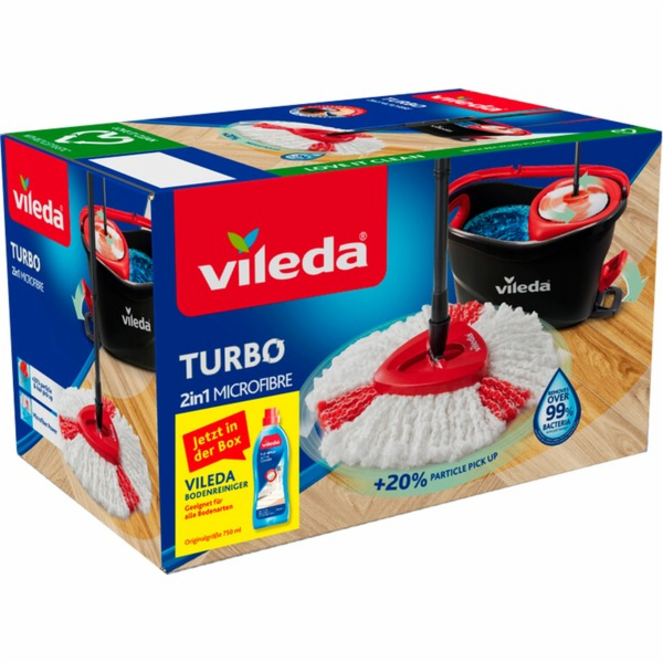 Vileda Mop Turbo 2v1 Kompletní sada mikrovlákna, podlahov...