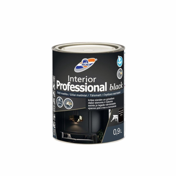 Barva Rilak Interior Professional Černá, 0,9L, černá
