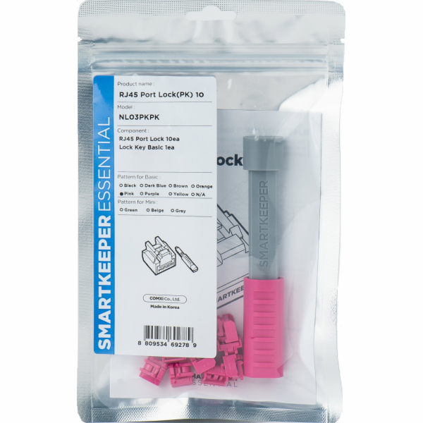 SMARTKEEPER ESSENTIAL RJ45 Port Lock (NL03) + Lock Key Ba...