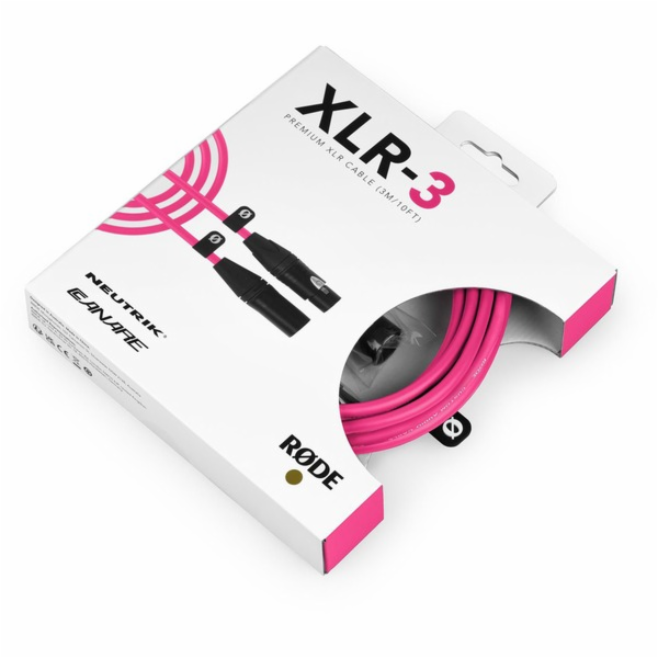 Rode Microphones Premium XLR kabel XLR3M-P růžový