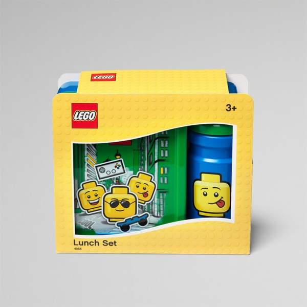 Room Copenhagen LEGO Lunch Box Set Iconic Boy modrá a zelená