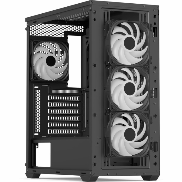 Aerocool D501A-G-BK-v2, věžová skříň