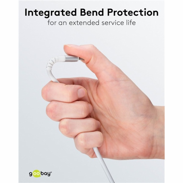 textilní kabel goobay Supersoft USB 2.0, zástrčka USB-A >...