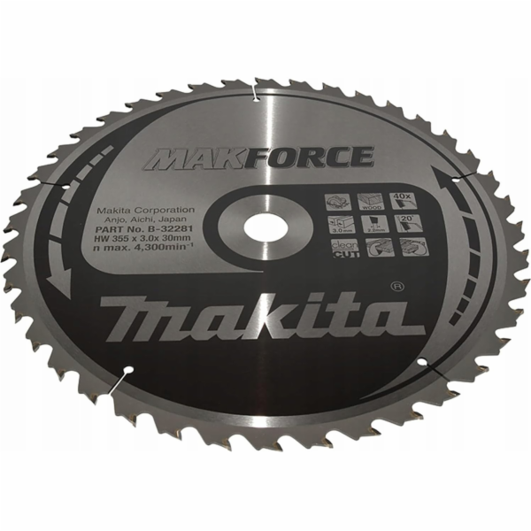 Makita  KRUHOVÁ PILA 355x30x40z MAKFORCE WOOD