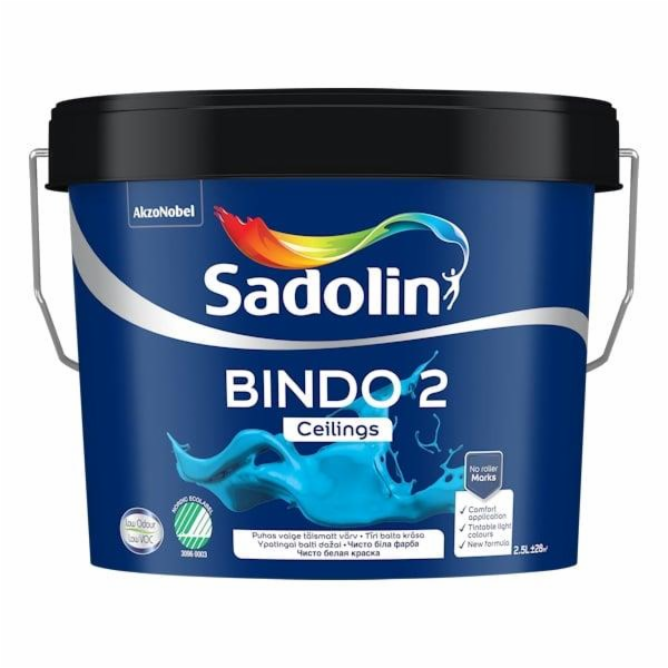 Barva Sadolin Bindo 2 BW, bílá, 2,5l
