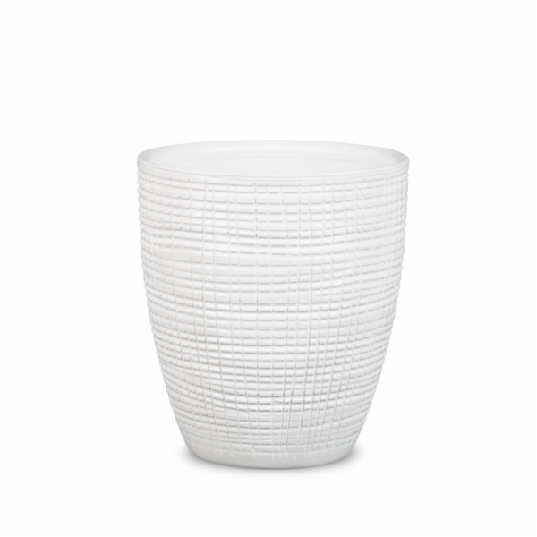 Hrnec Scheurich 58609, keramika, H 15 cm, bílý