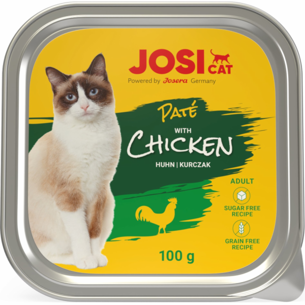 Mokré krmivo pro kočky JosiCat, kuře, 0,1 kg