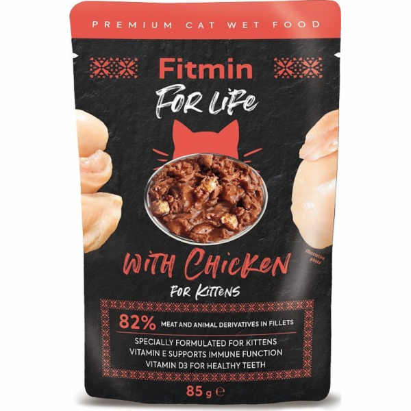 FITMIN Kitten Chicken - mokré krmivo pro kočky - 85 g